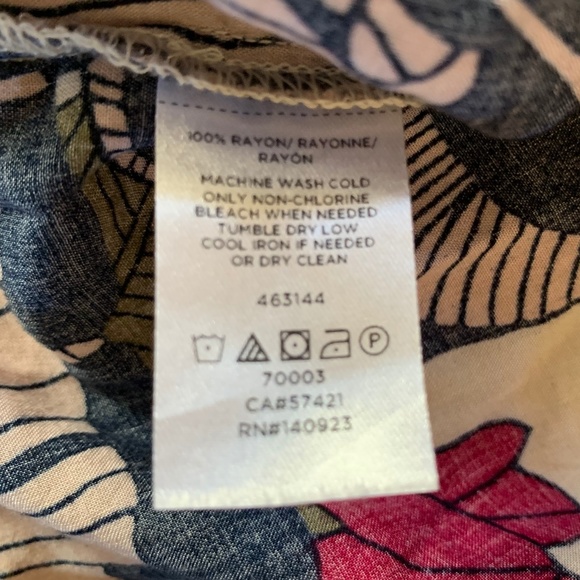 LOFT Outlet Floral Print LS Top XS - Picture 4 of 5